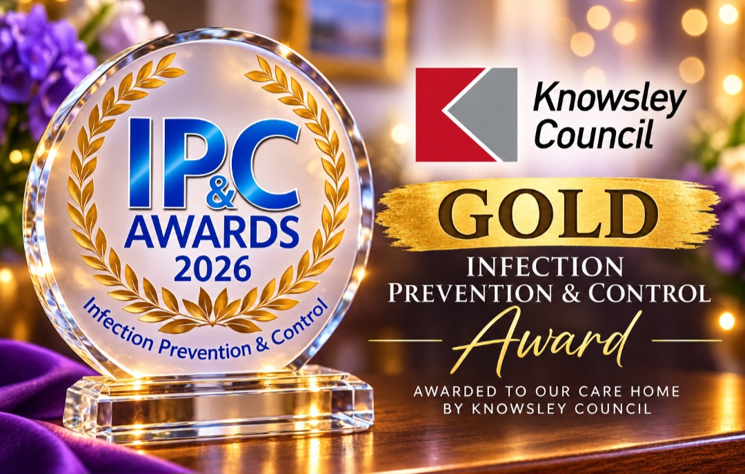 The Gold Standard Infection Prevention and Control award presented to Griffin House by Knowsley Council
